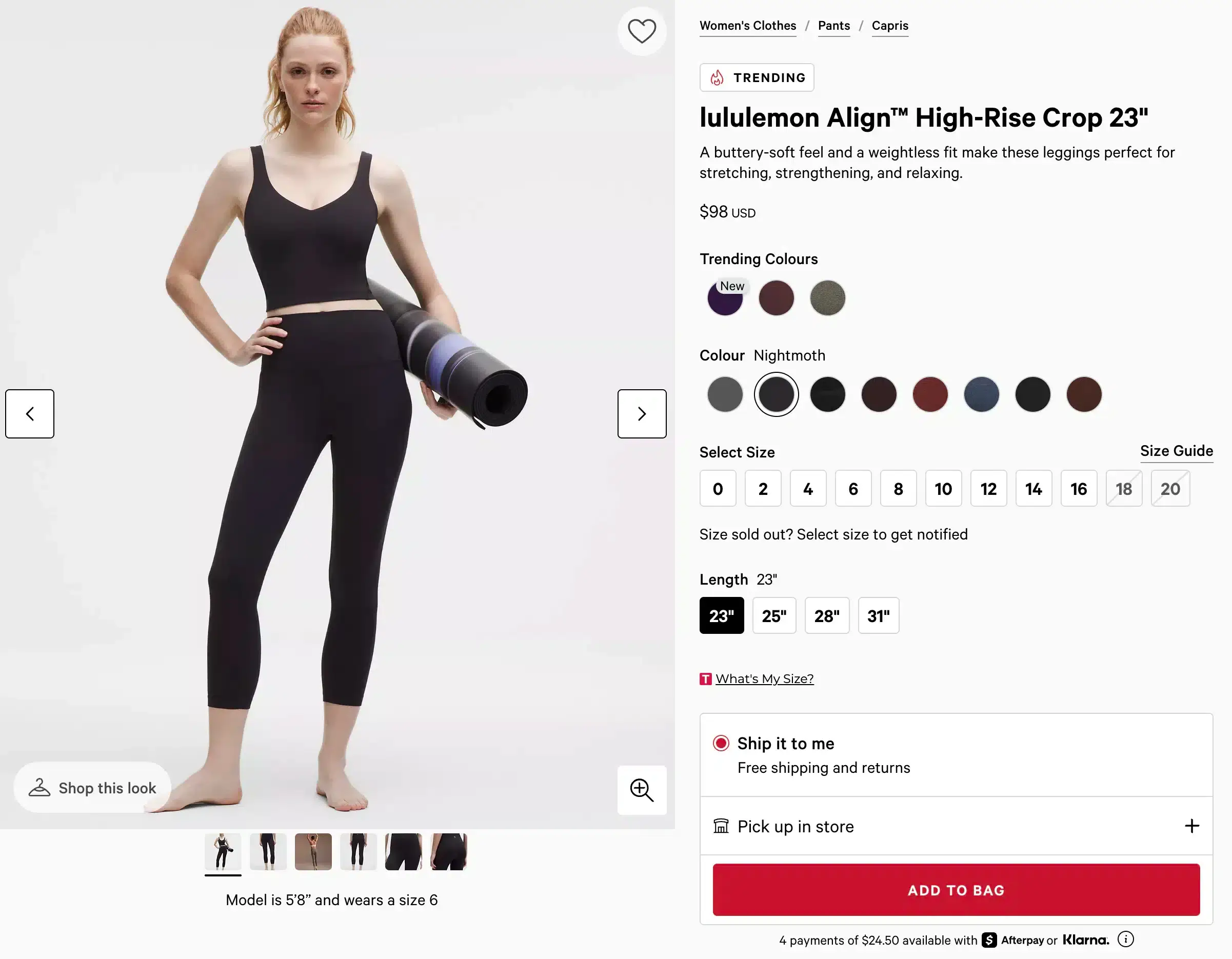 Black high-rise crop leggings and top