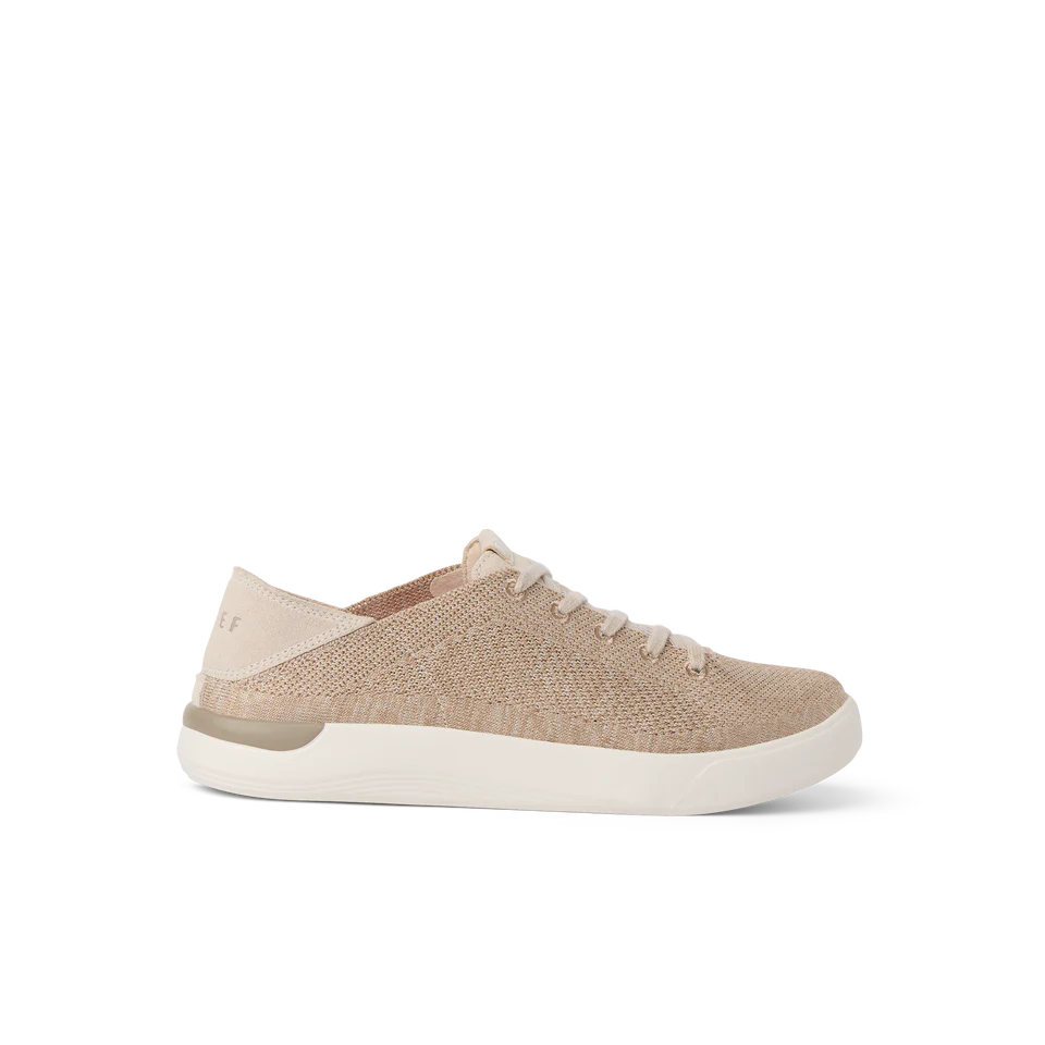 Tan casual sneaker with textured design.