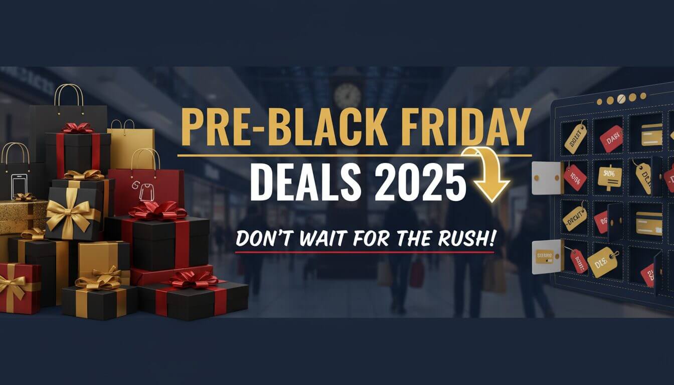 Promotional banner for pre-Black Friday deals